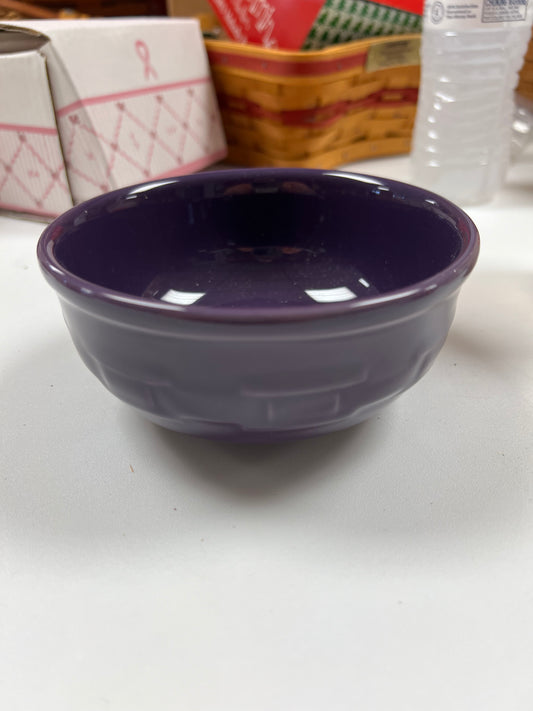 Longaberger small cereal bowl in eggplant