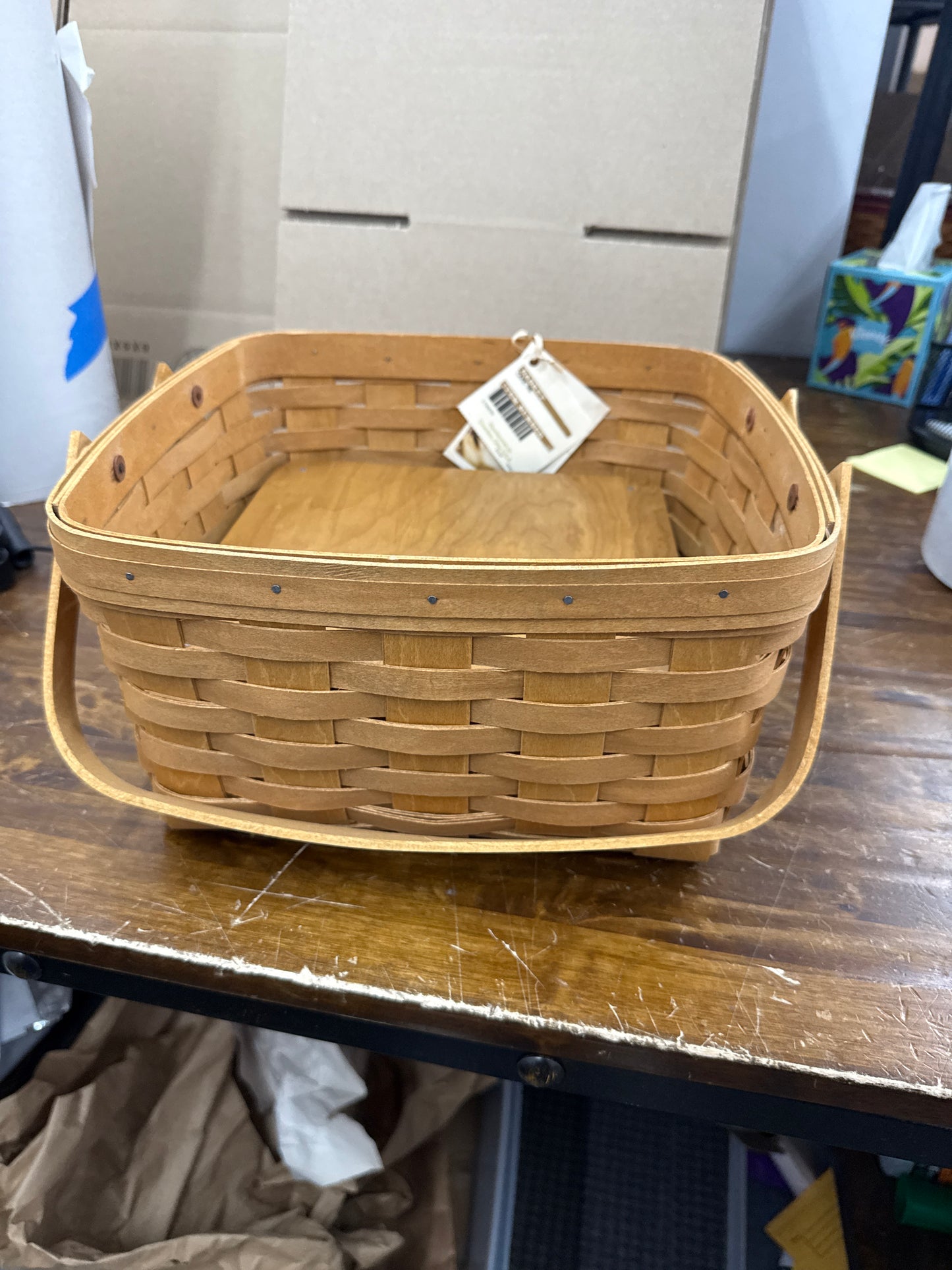 Longaberger cake basket with riser