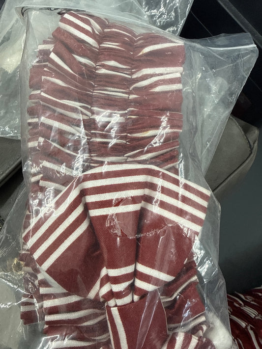 Longaberger large garter in red berry stripe