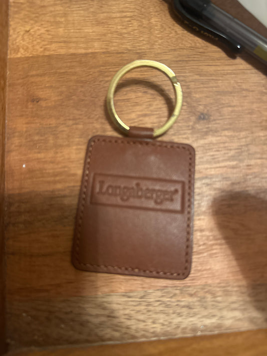 Longaberger leather key chain