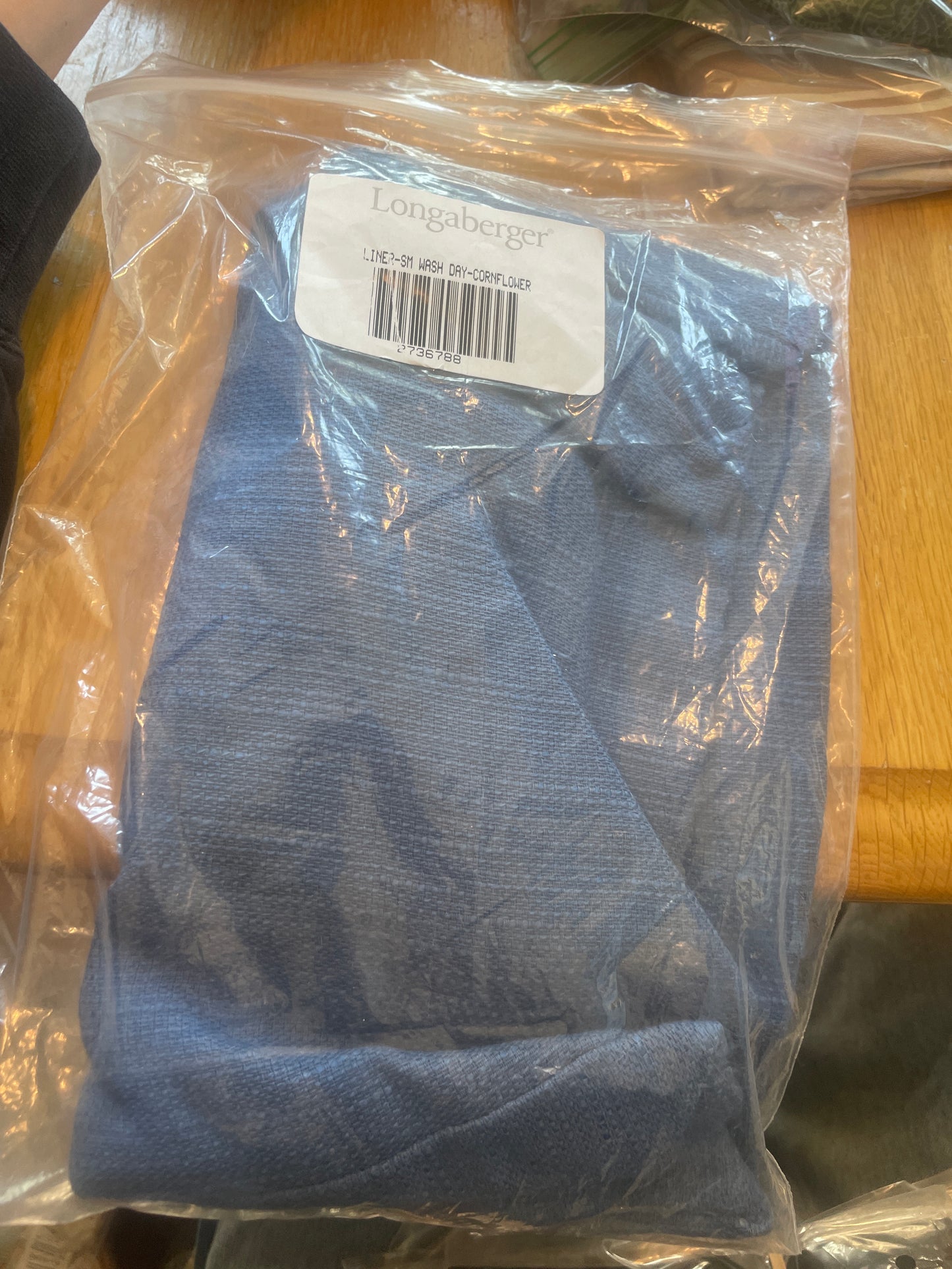 Longaberger Small wash day liner cornflower