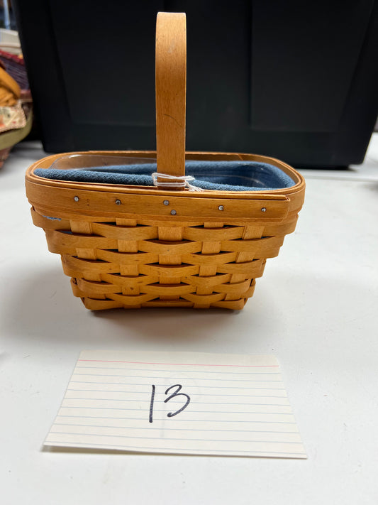 Longaberger small comforts basket with liner