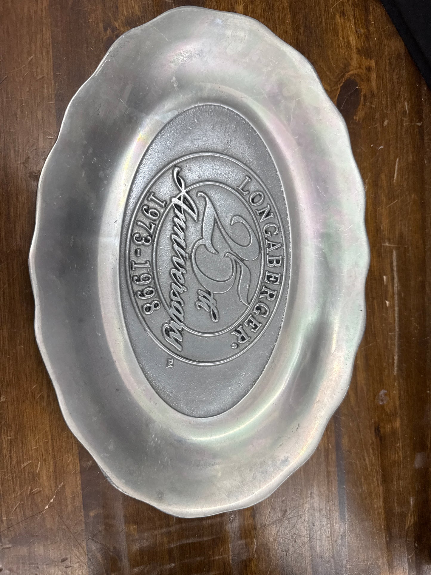 Longaberger 25th anniversary tray