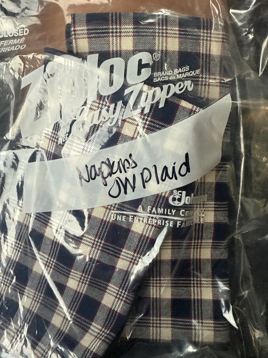 Longaberger Napkins in JW Plaid