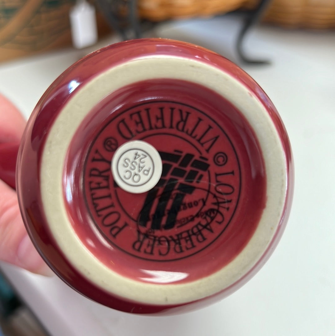 Longaberger travel mug in paprika