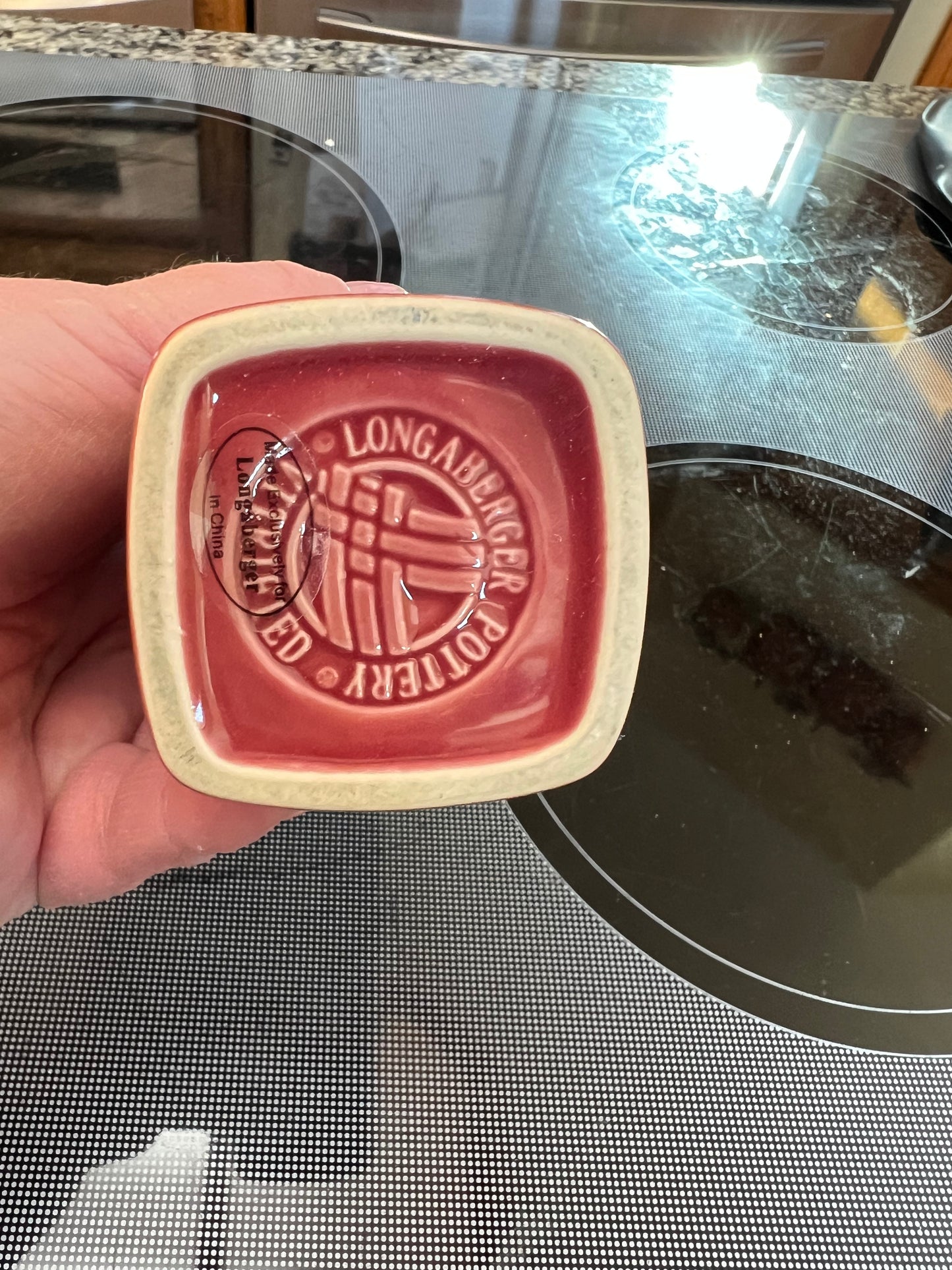 Longaberger soap dispenser in paprika