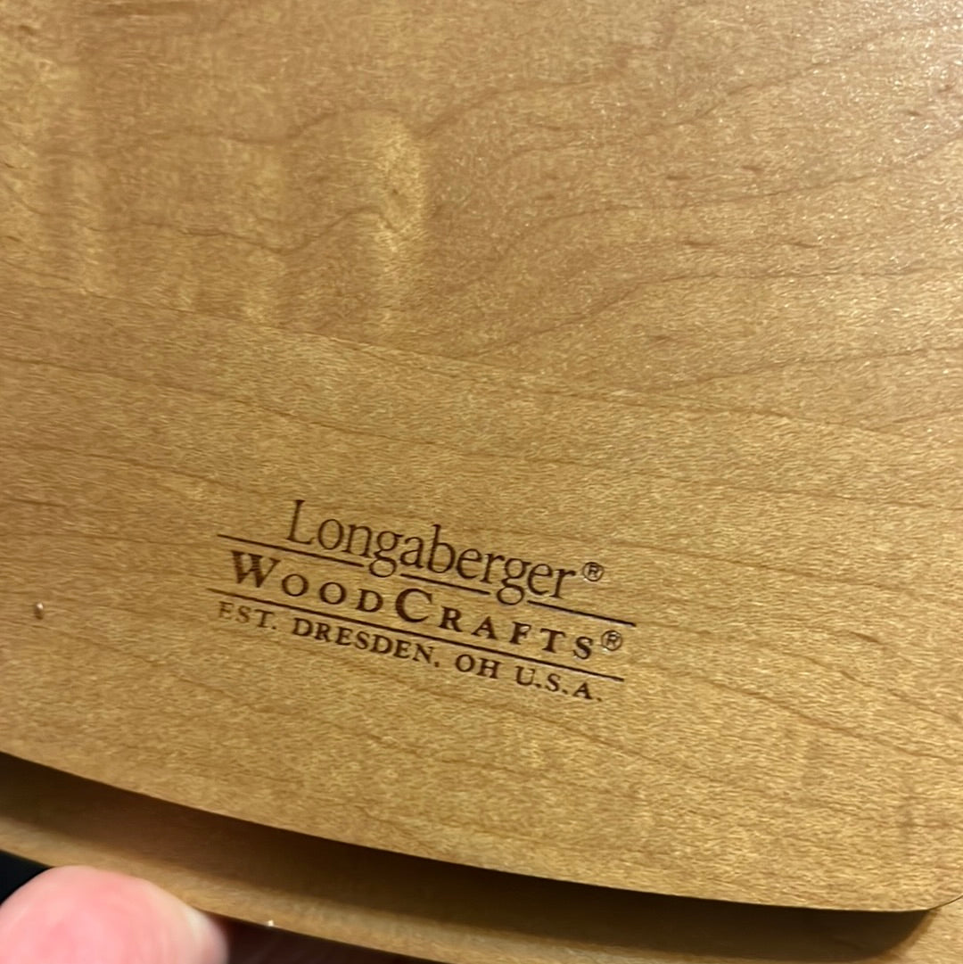 Longaberger pocket change lid in warm brown