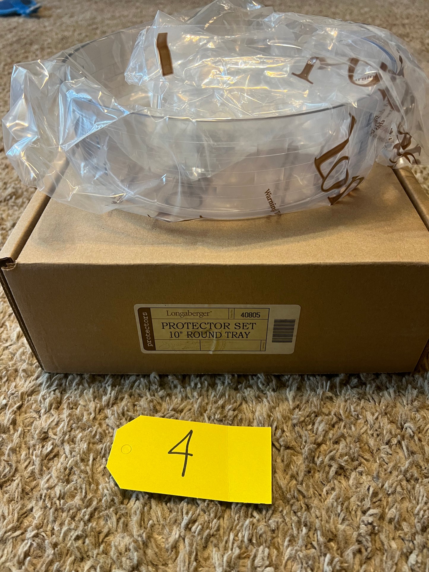 #40805 Longaberger 10” round tray hard protector