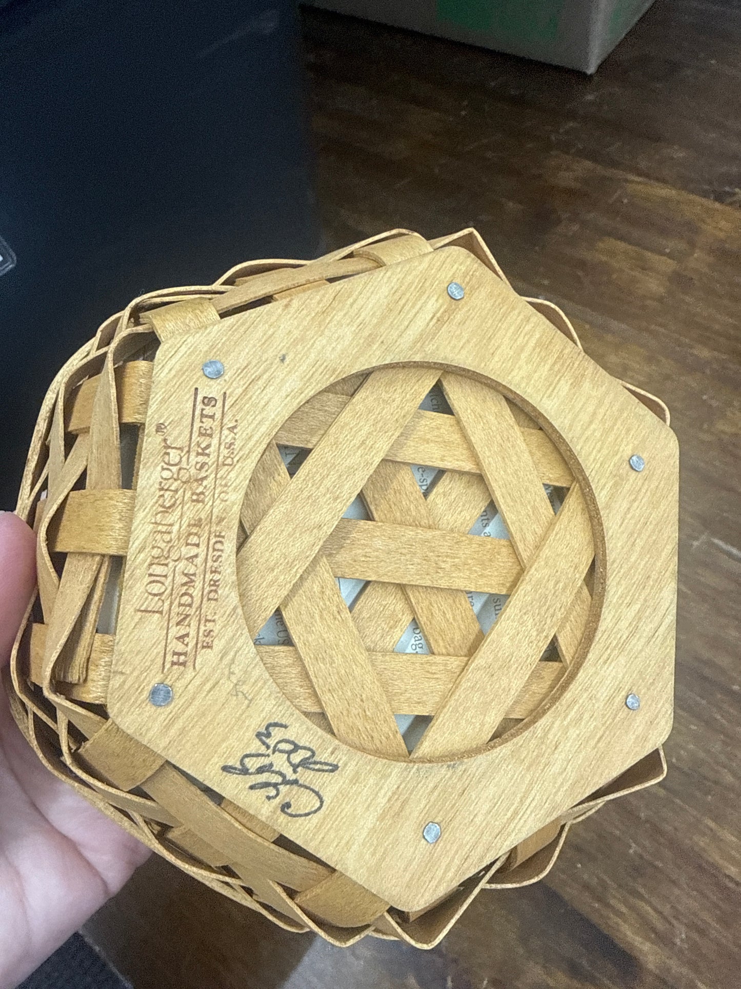 Longaberger sage basket