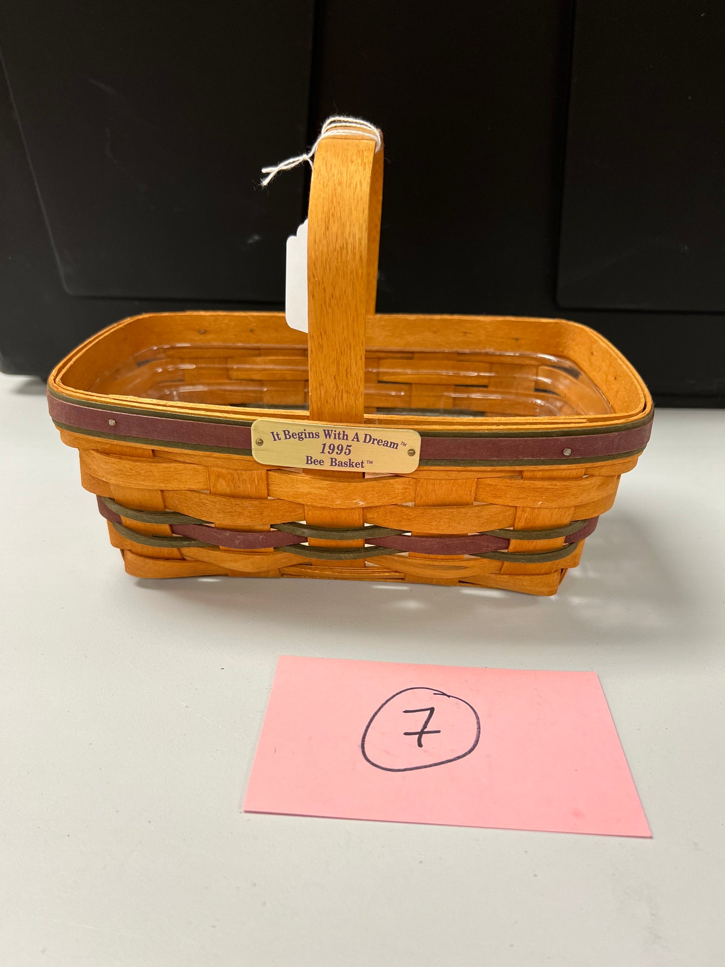 Longaberger 1995 bee basket with protector