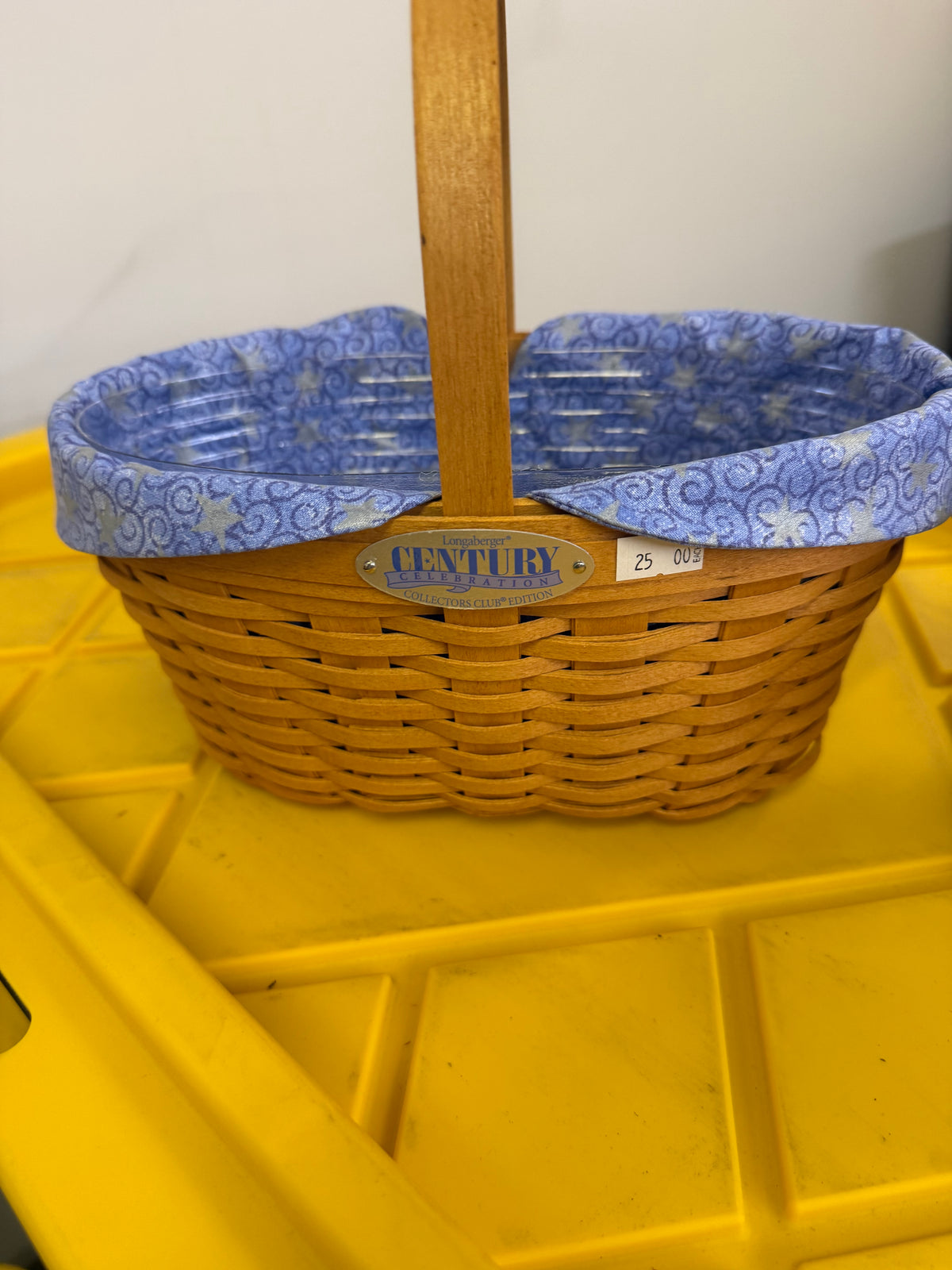 Longaberger collector’s club century celebration basket with liner and protector