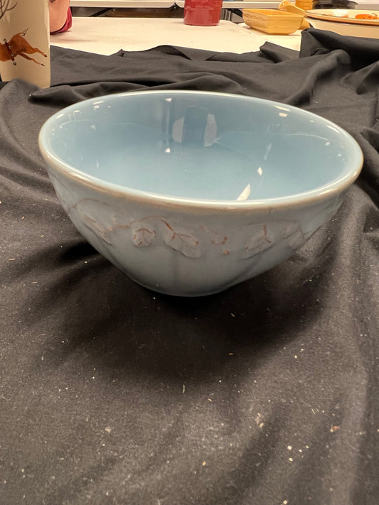 Longaberger salad bowl in blue mist