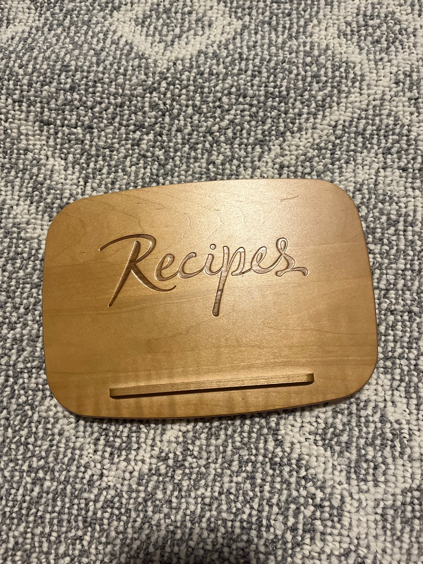 Longaberger 8.5”x6” engraved recipe lid