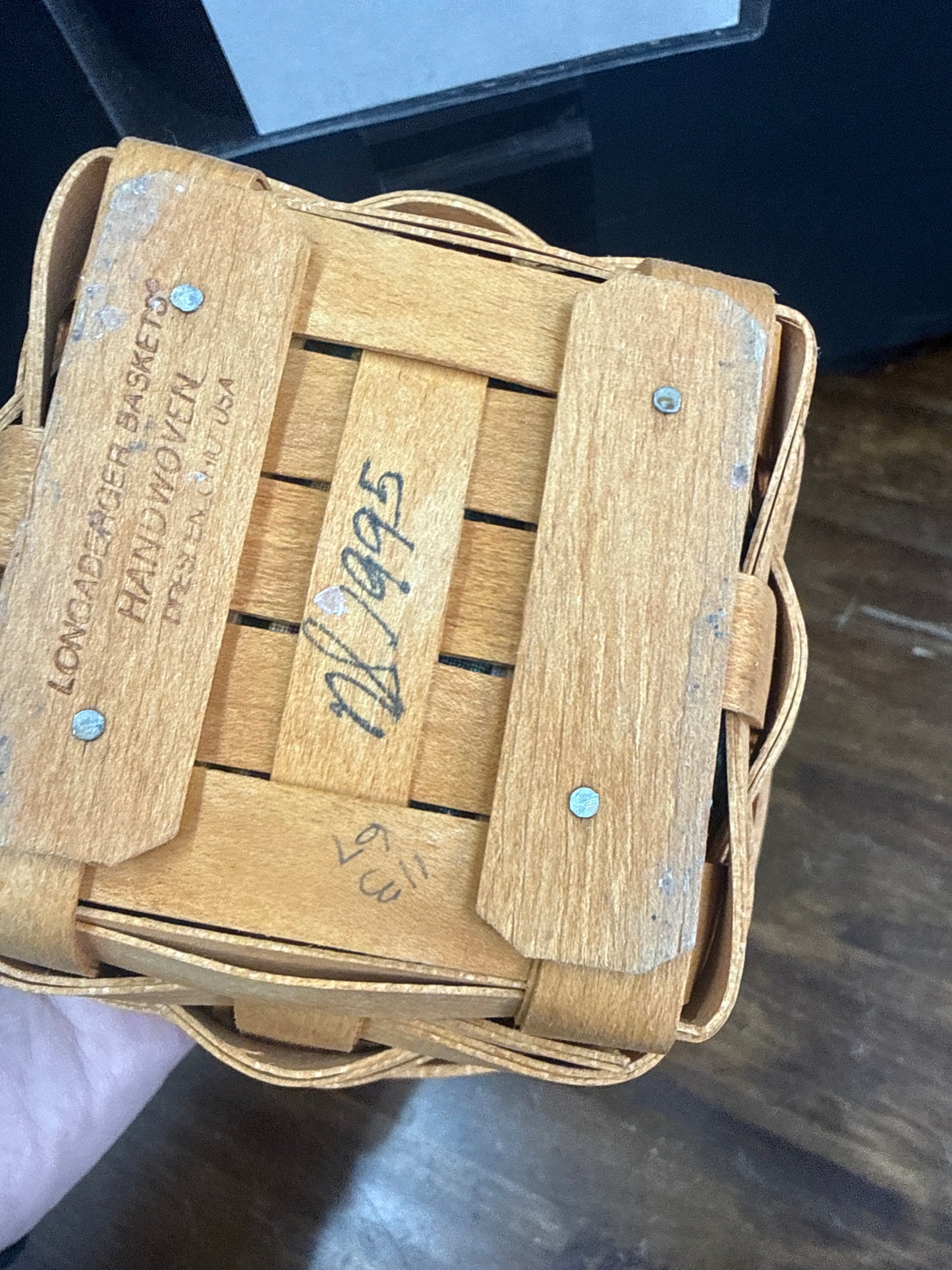 Longaberger thyme basket with liner