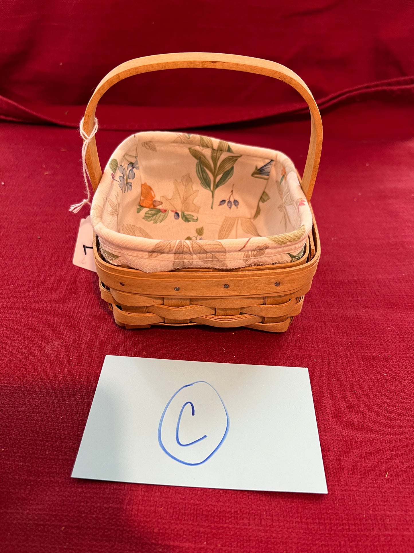 Longaberger tarragon basket with liner