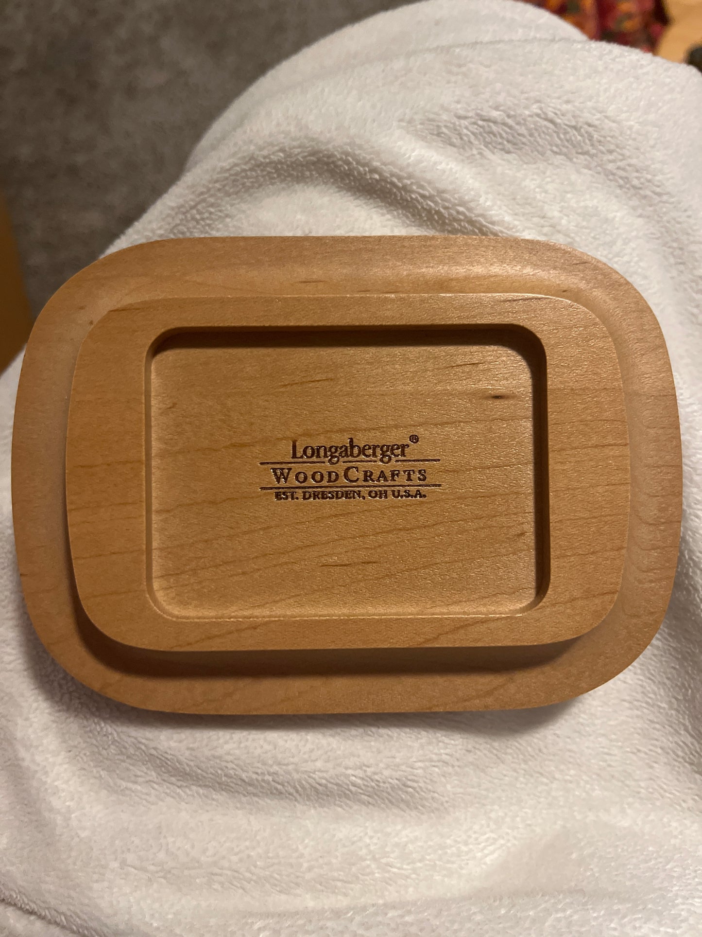 Longaberger 4.5”x2.75” rectangular lid