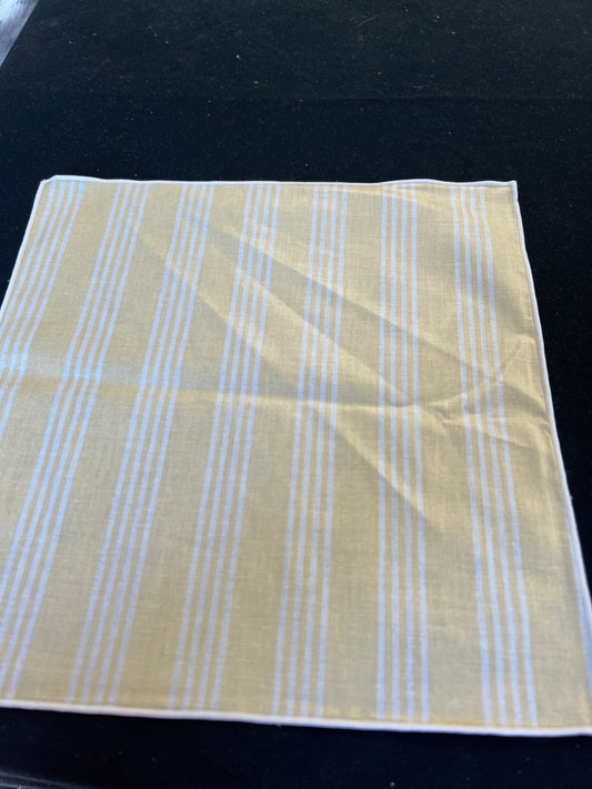 Longaberger 12 x 12 fabric square in buttercup yellow stripe