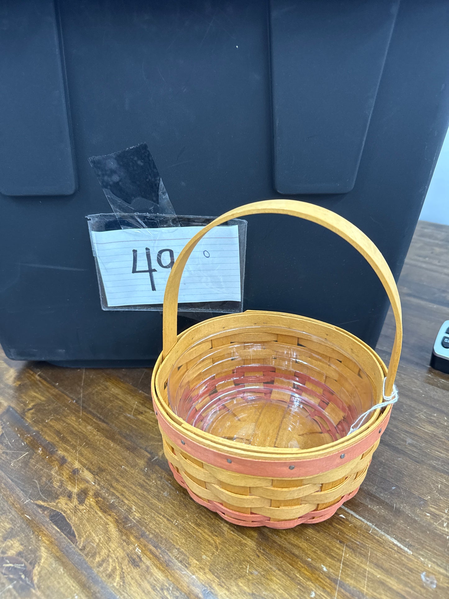 Longaberger rings and things basket with protector