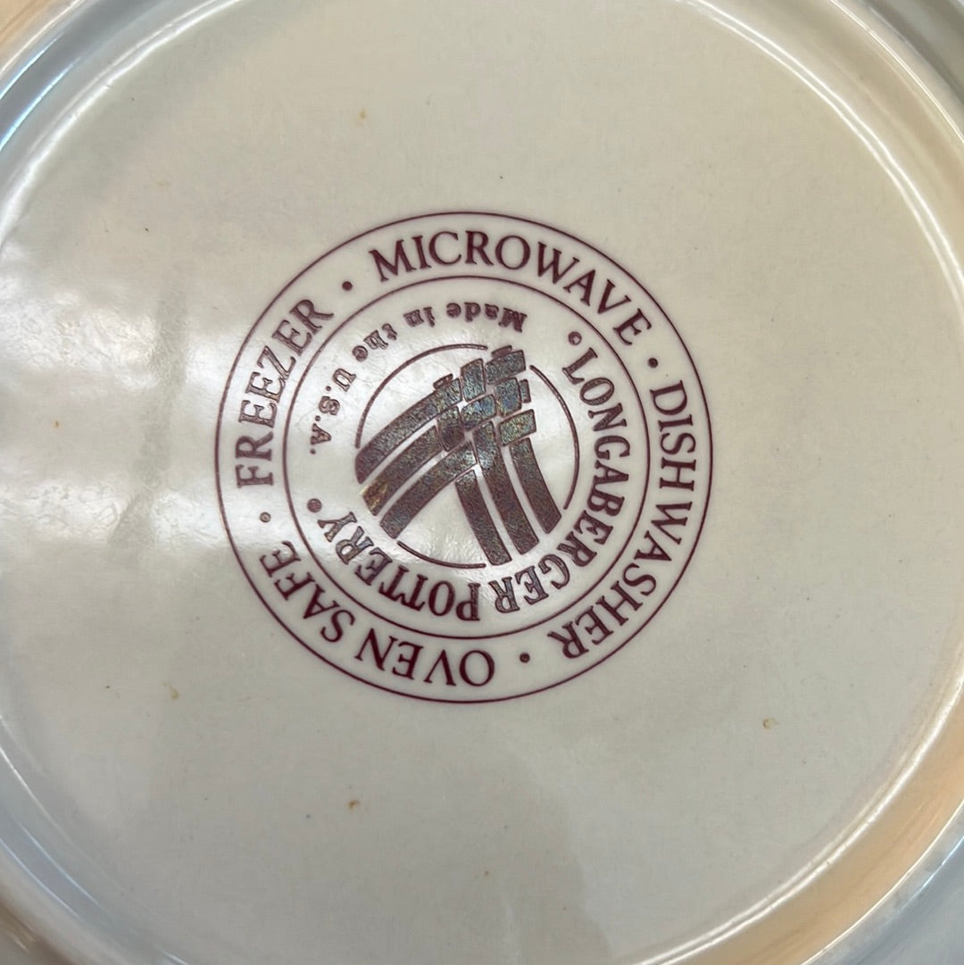 Longaberger traditional red luncheon plate