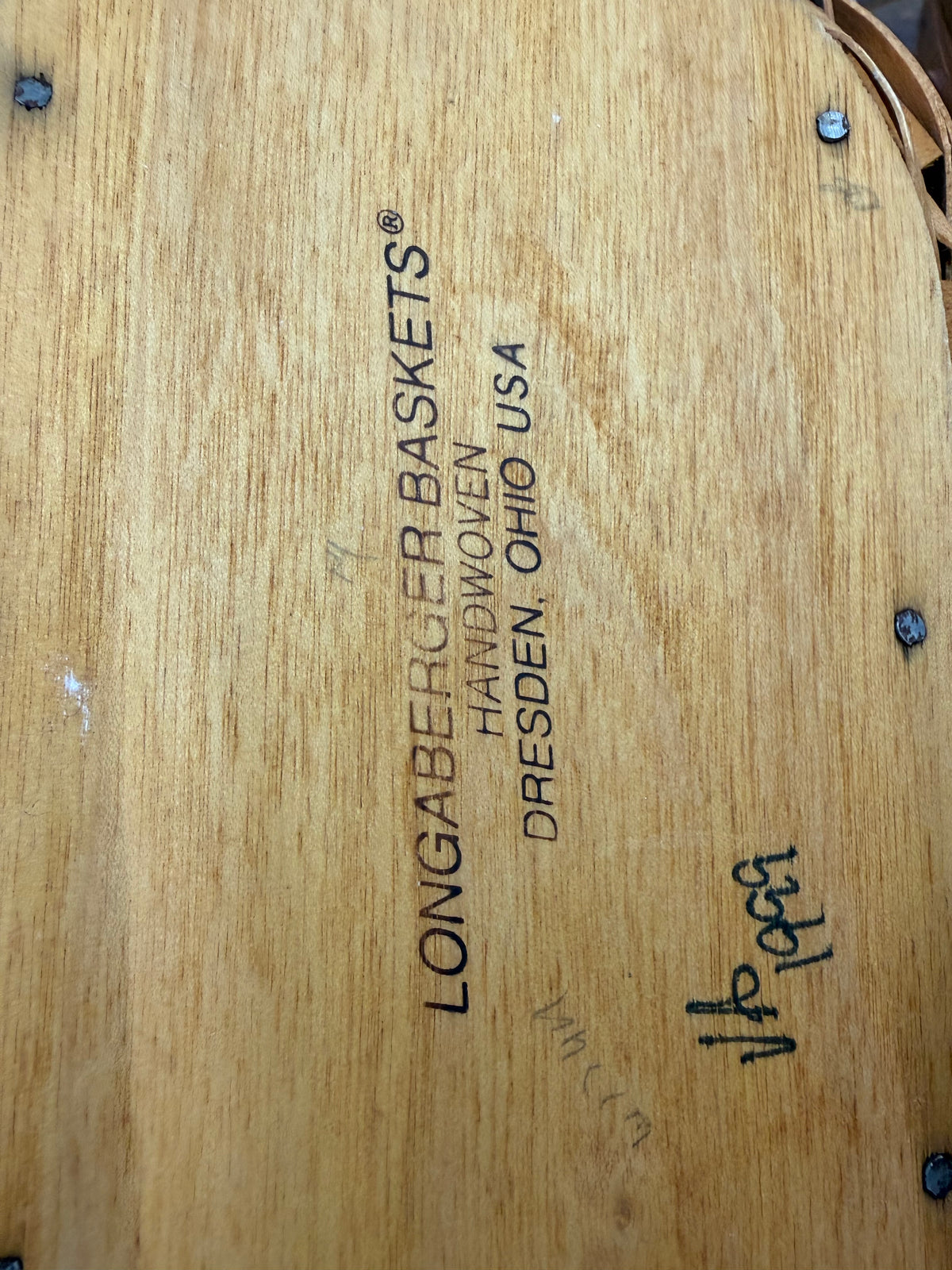 Longaberger tea for two - has paint or marking in it