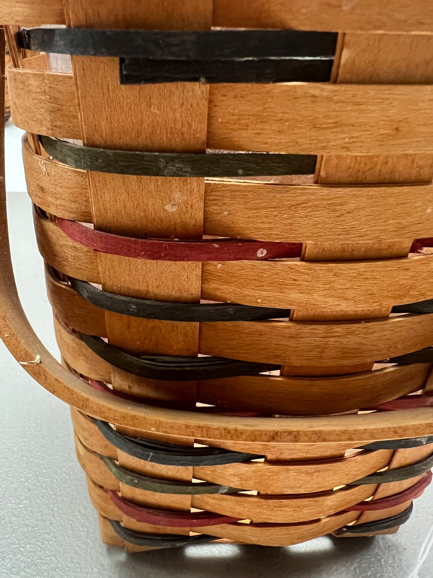 Longaberger woven traditions tall peg basket with protector