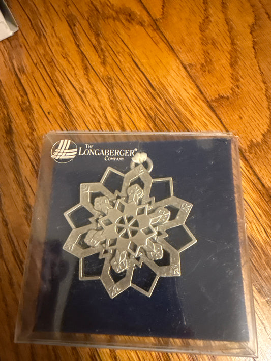 Longaberger pewter snowflake ornament