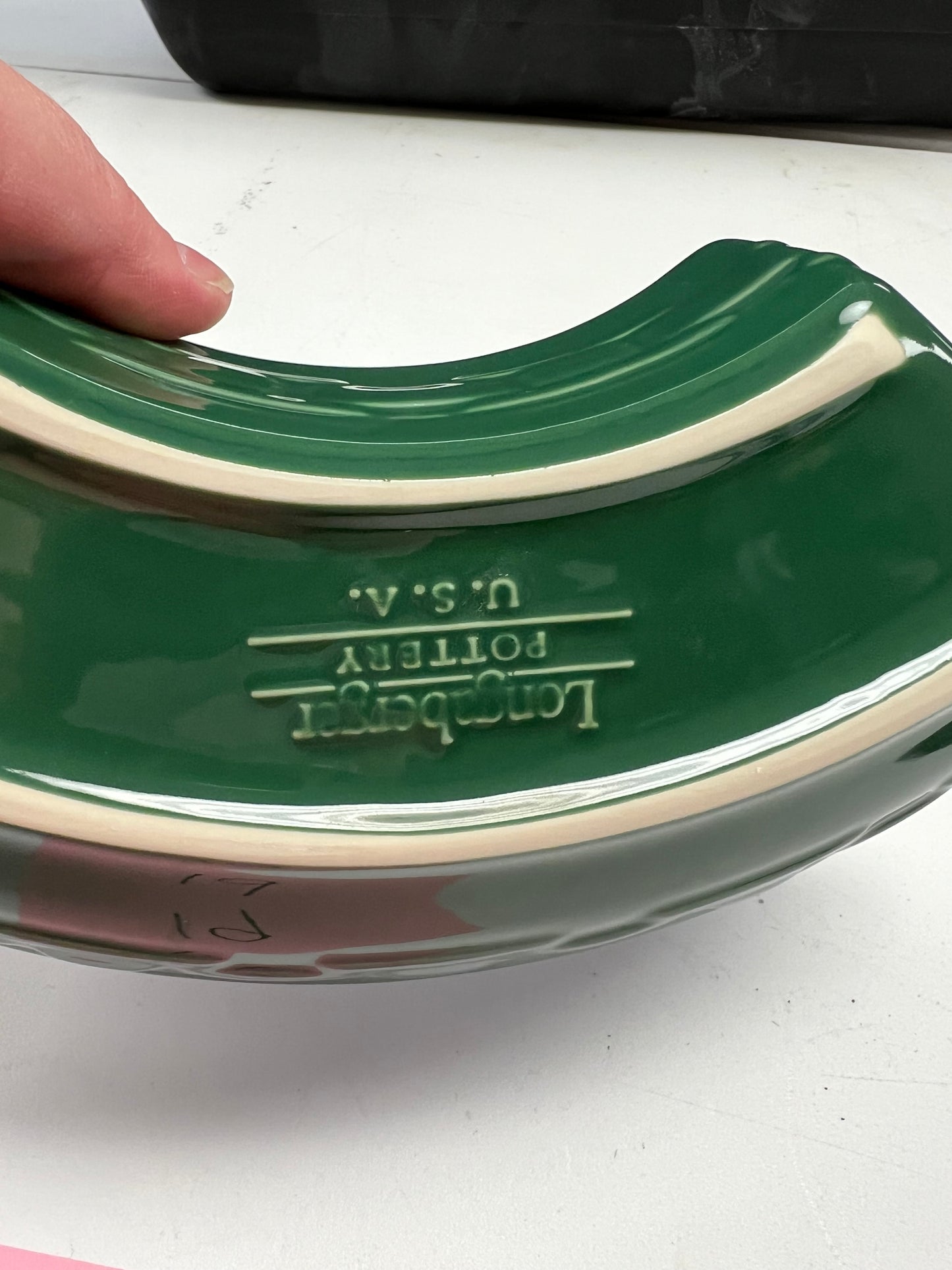 Longaberger ivy crescent dish