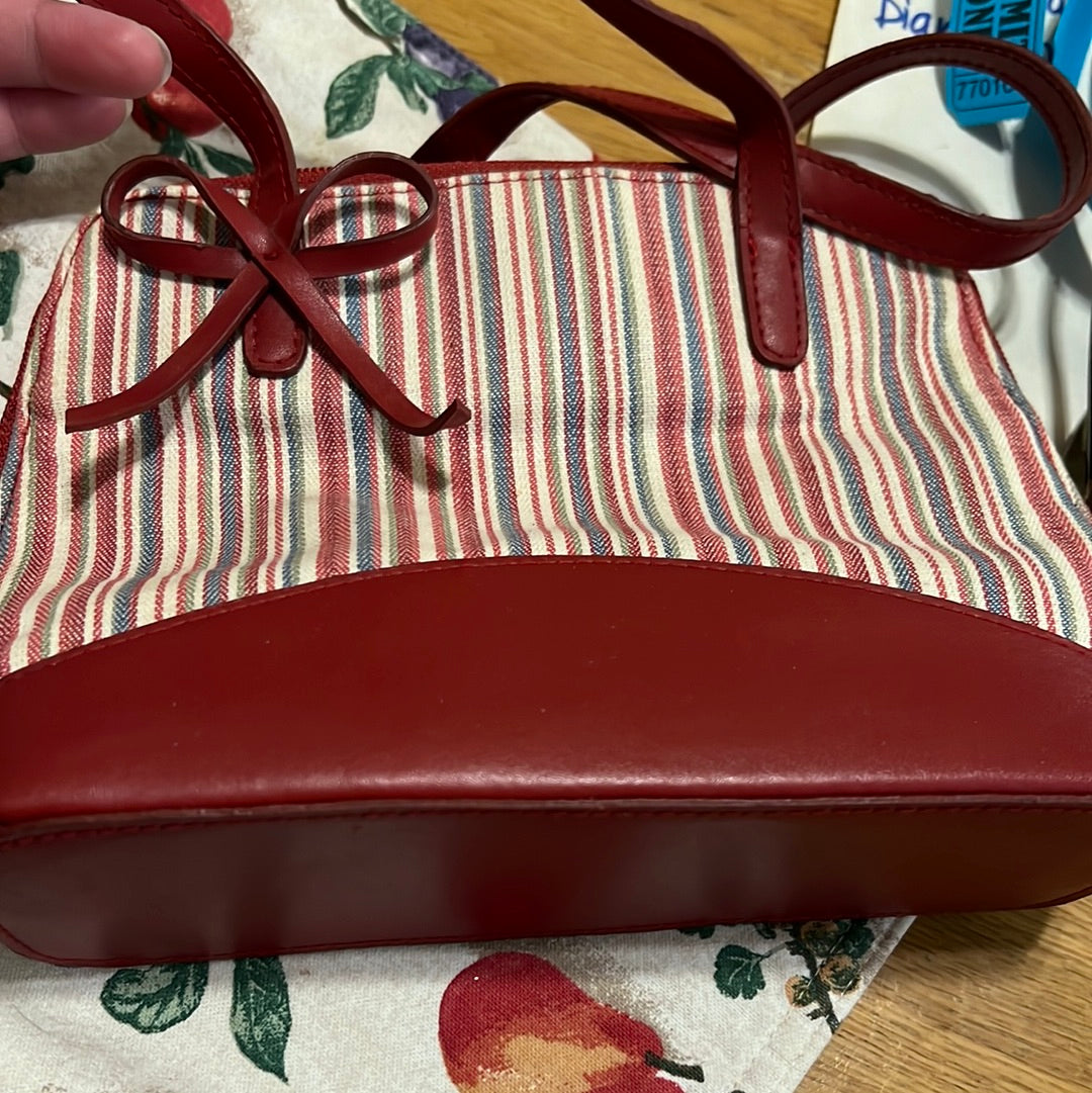 Longaberger market stripe small purse