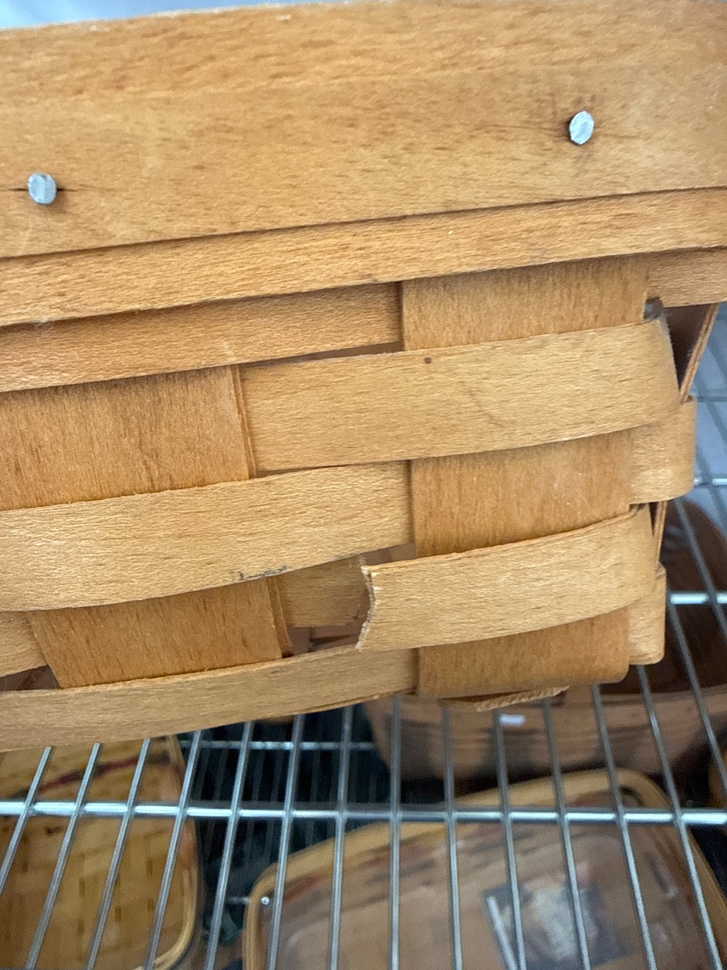 Longaberger bread basket (has a broken splint)