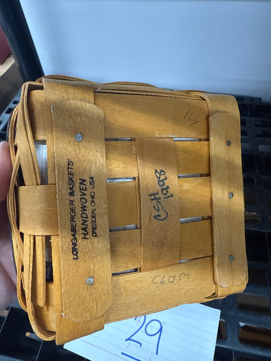 Longaberger tee basket with liner , protector, and tees.