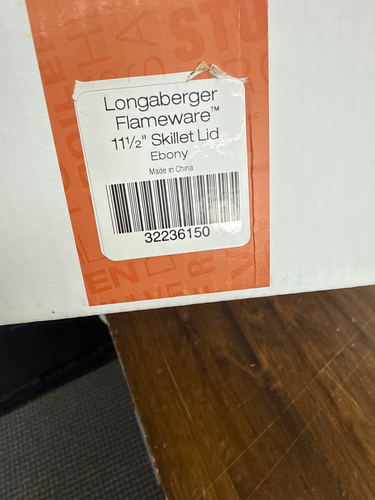 Longaberger flameware 11 1/2 inch skillet lid in ebony
