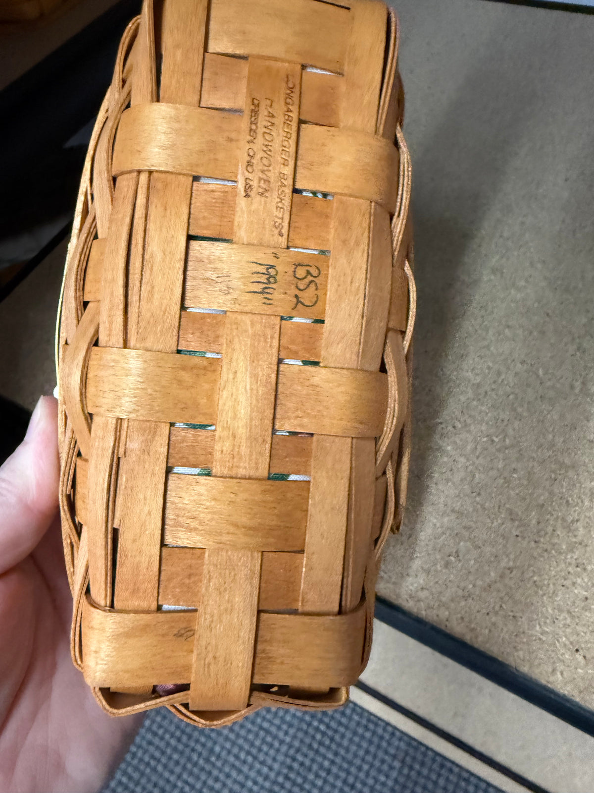 Longaberger hostess appreciation basket with liner and protector