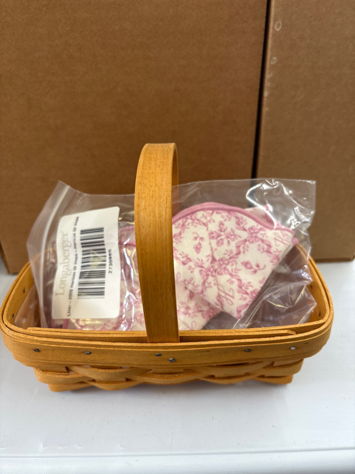 Longaberger 2000 Horizon of Hope Basket with Liner and Protector