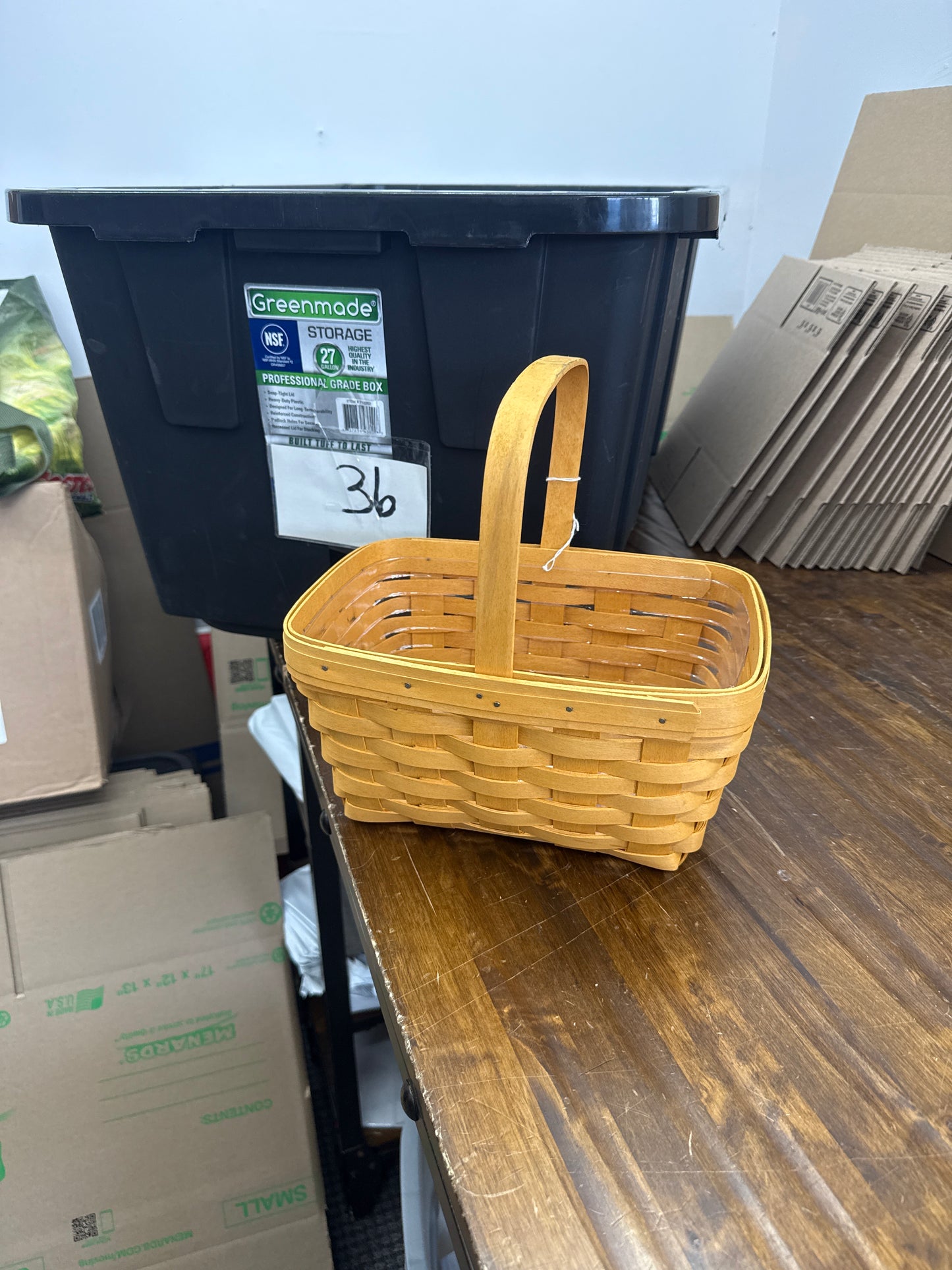 Longaberger spring basket with protector