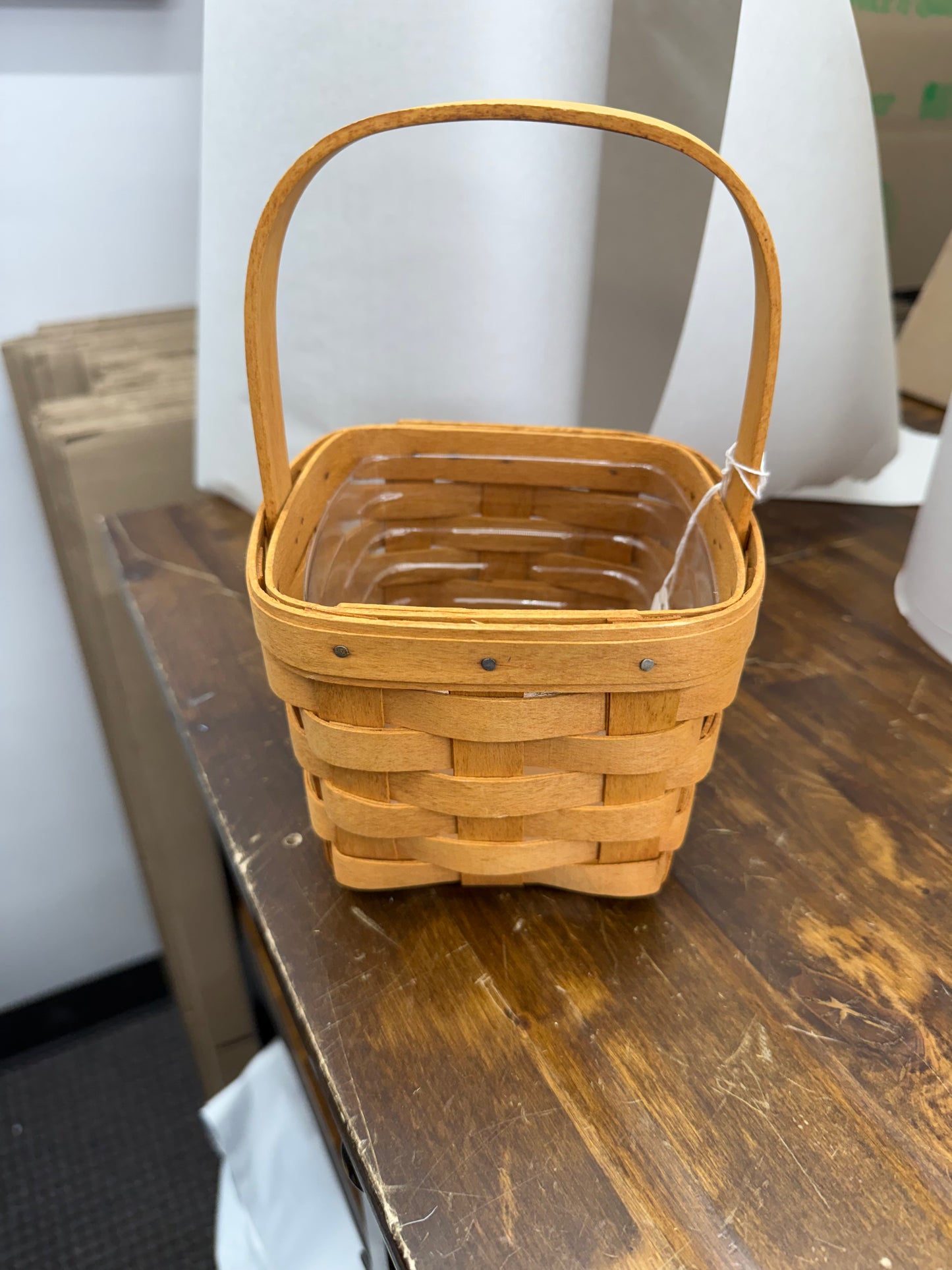 Longaberger small peg basket with protector