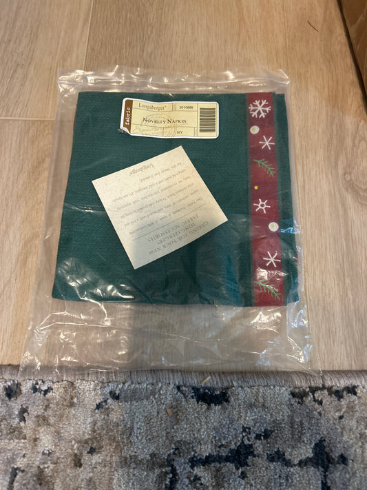 Longaberger novelty napkin in ivy. (May not be in plastic)