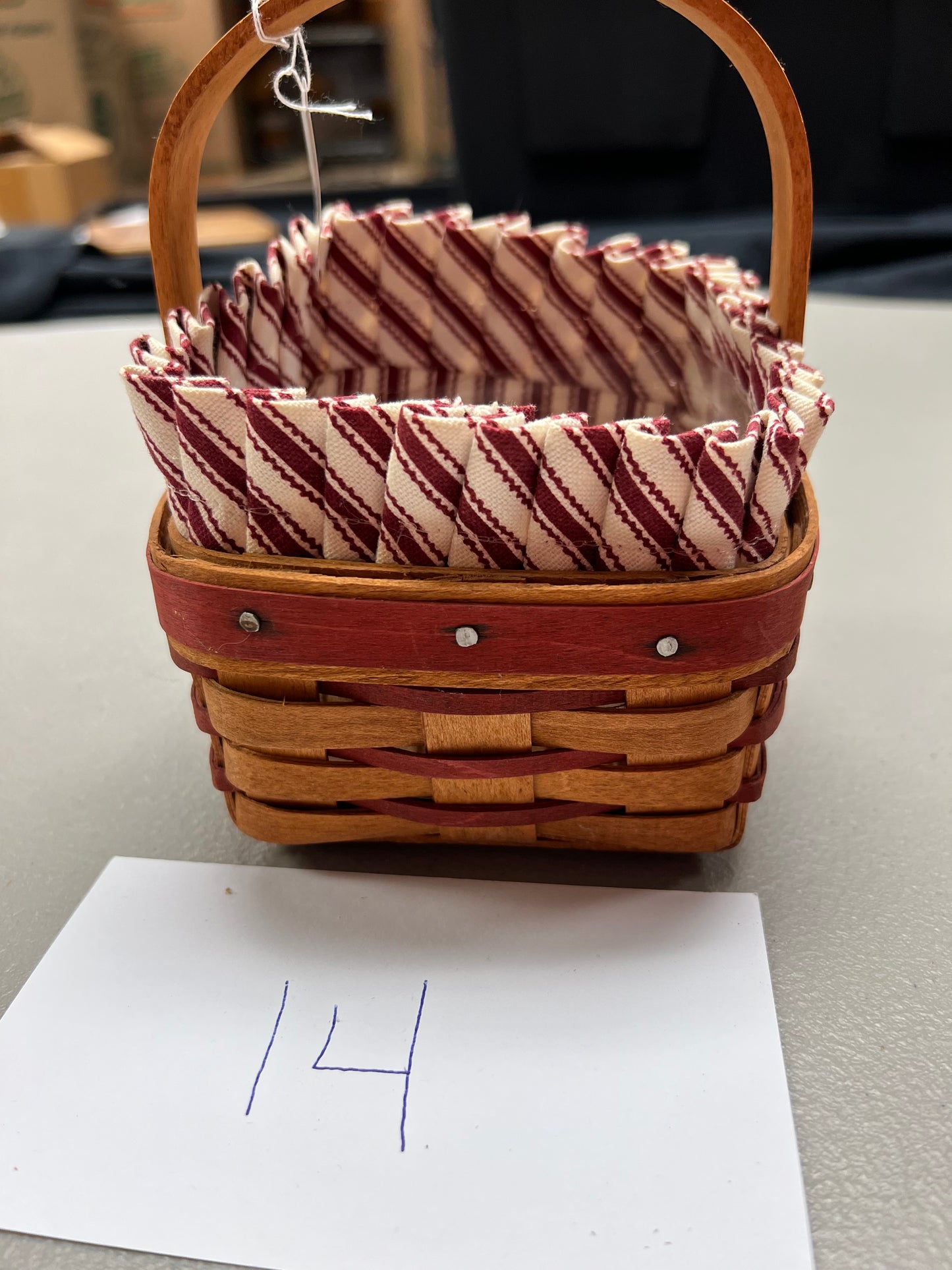 Longaberger sweetheart basket with liner and protector