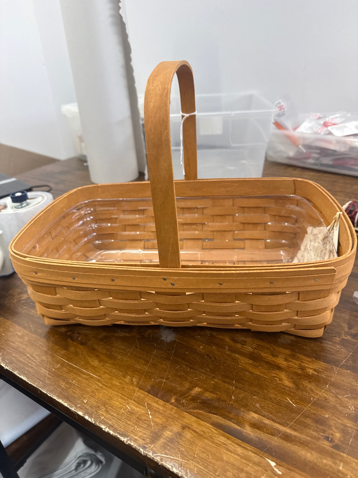 Longaberger small gathering basket with protector