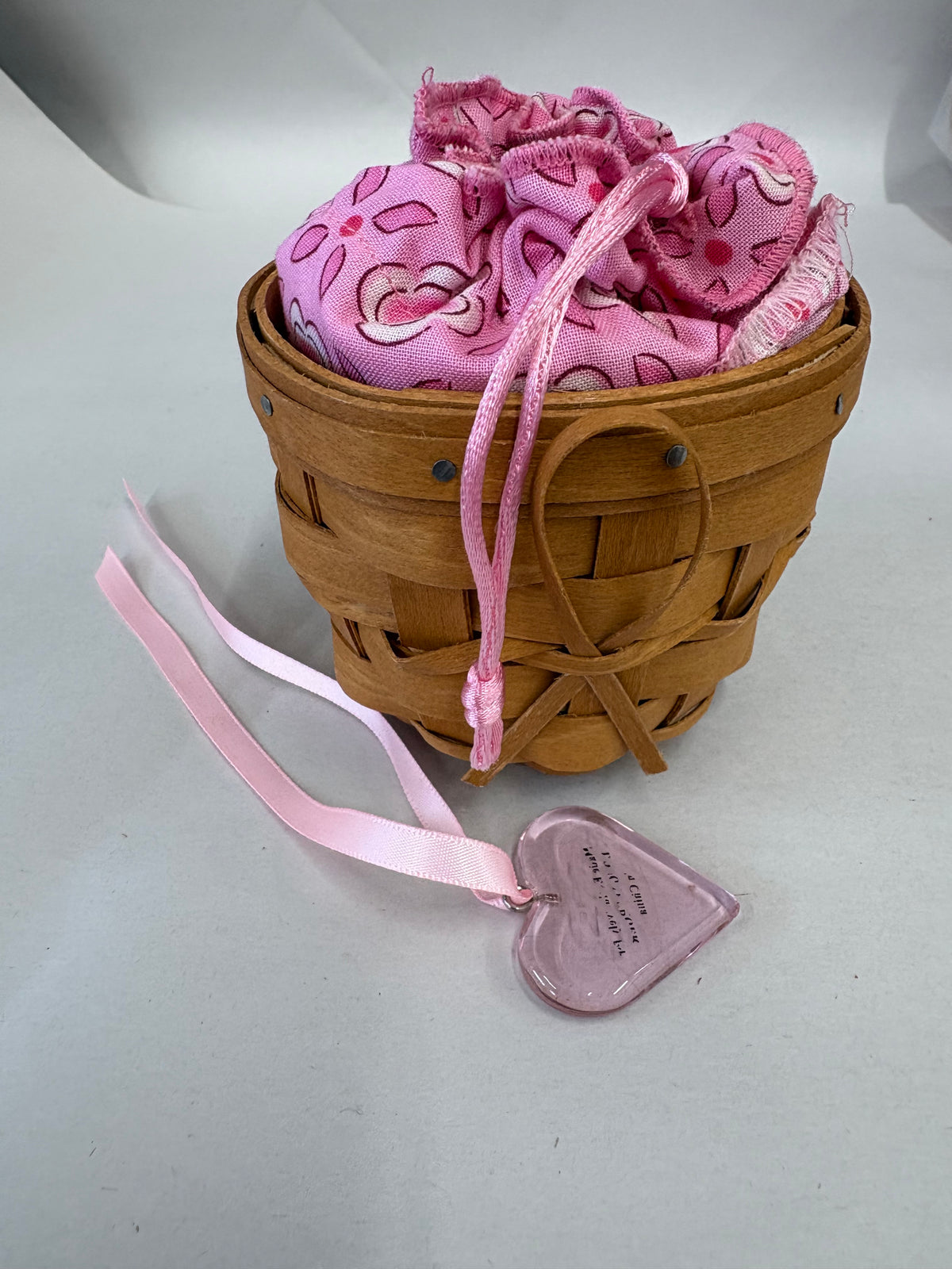 Longaberger 2013 Horizon of Hope Basket with Liner, Protector and Tie on in Warm Brown