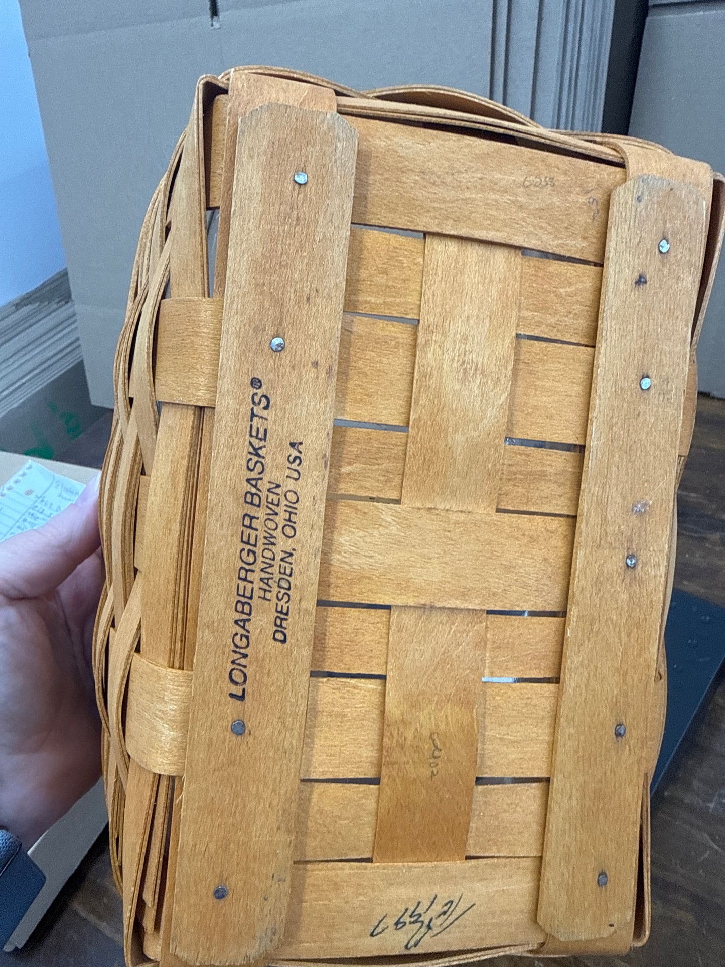 Longaberger spring basket with protector