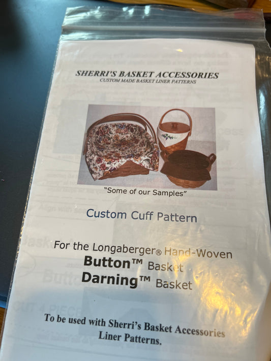 Pattern custom cuff for button and darning