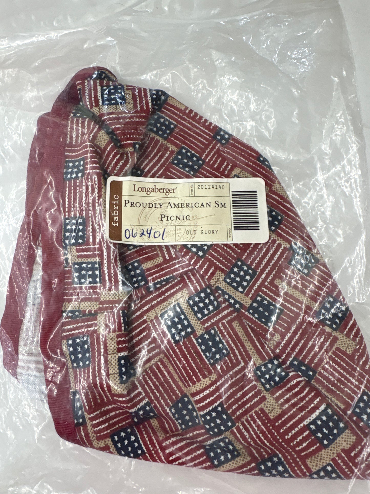 Longaberger Proudly American Sm Picnic liner in Old Glory