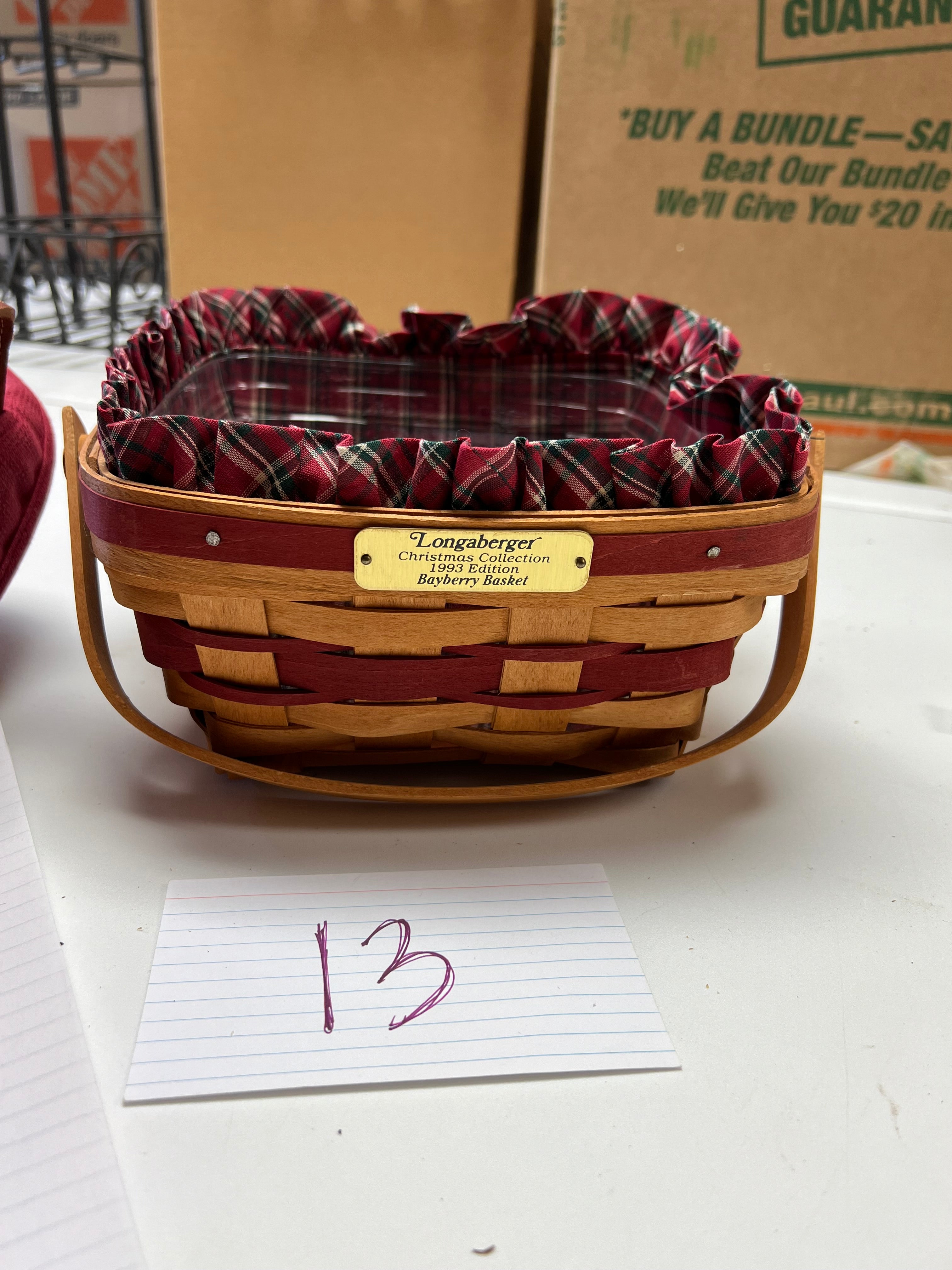 Longaberger Bayberry Basket with Liner and Protector – Bonkers 4