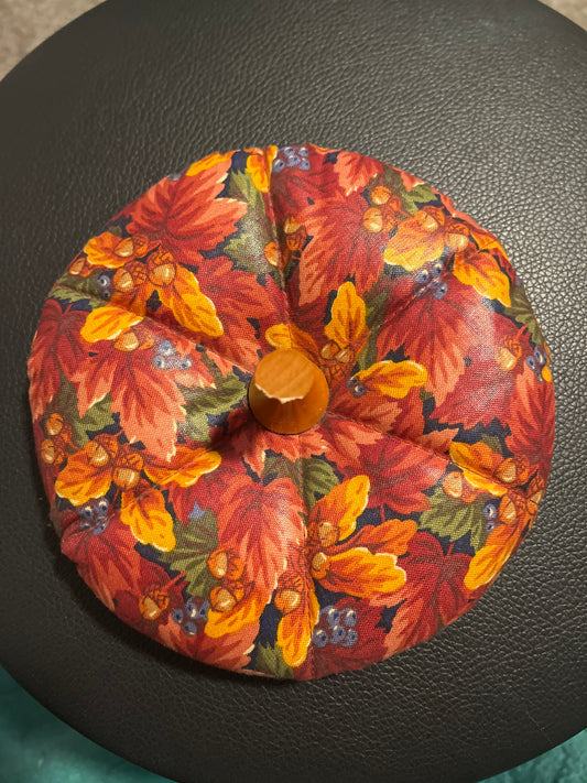 Longaberger fall foliage pumpkin basket round lid — 5.75”