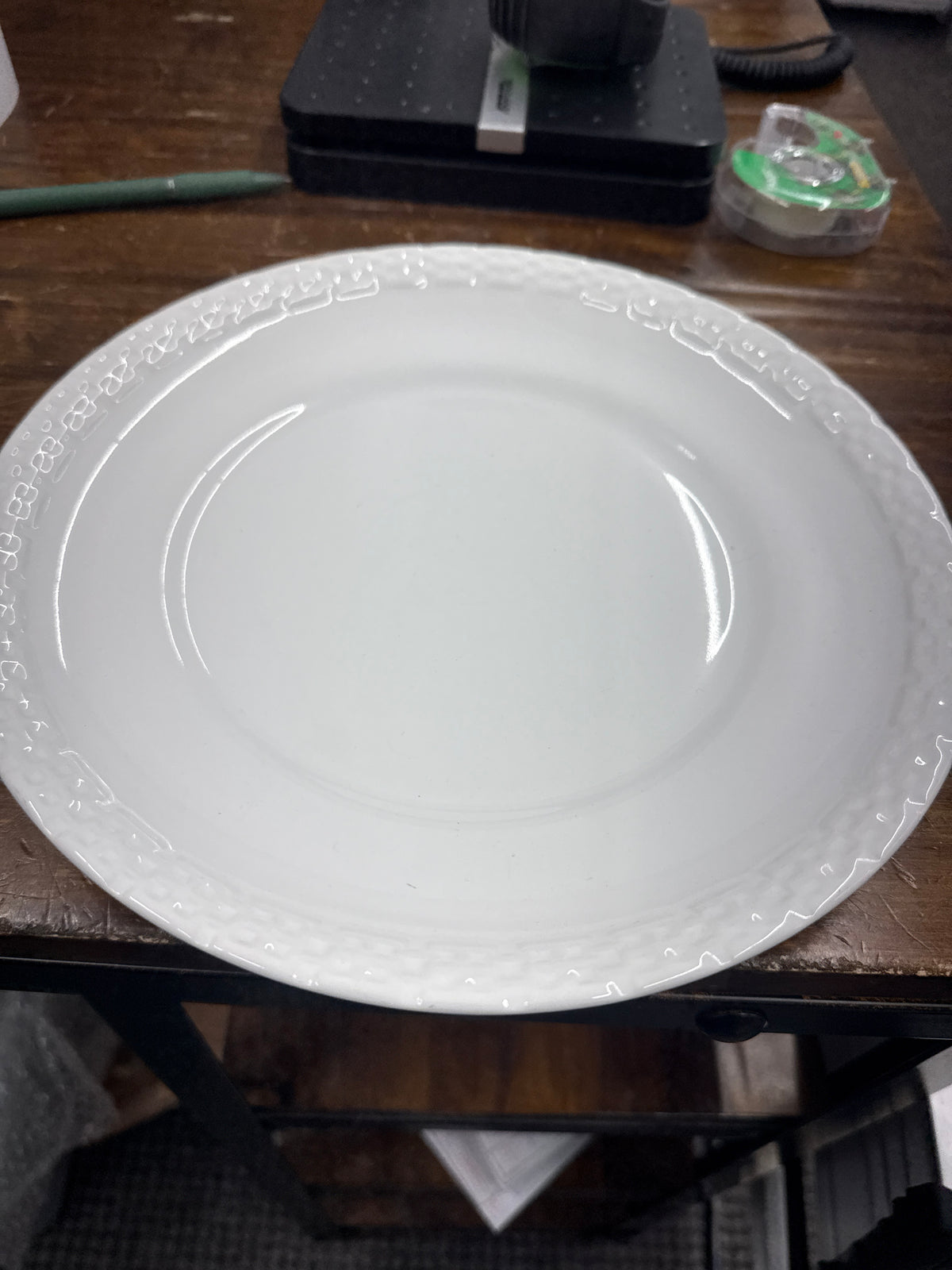 Longaberger 11” round white platter