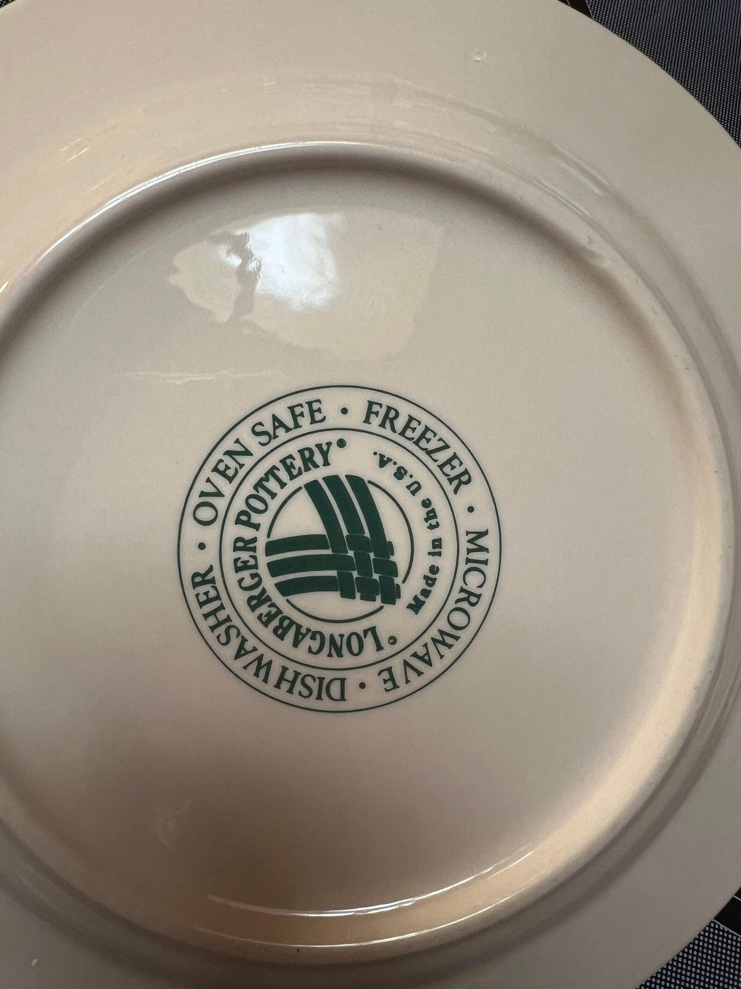 Longaberger Luncheon Plate in Woven Traditions Heritage Green