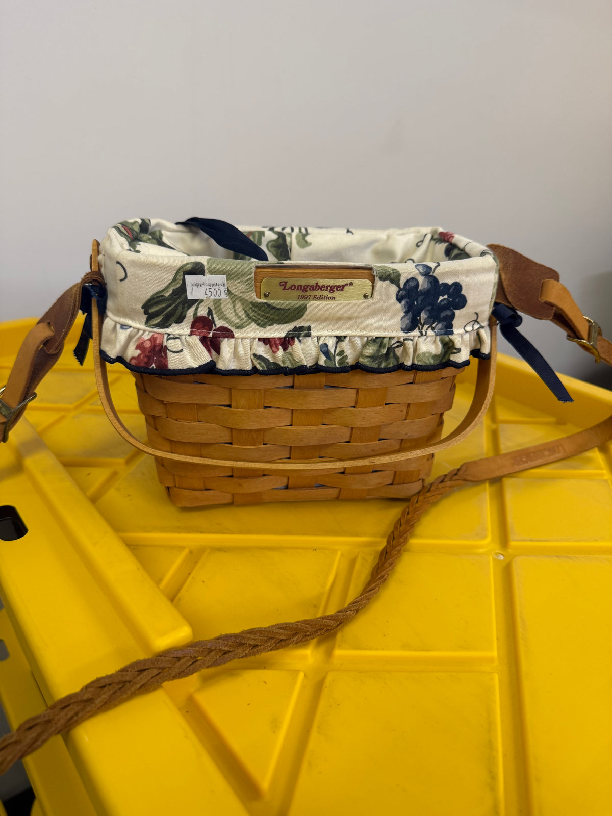 Longaberger 1997 Dresden tour basket /purse with liner and protector