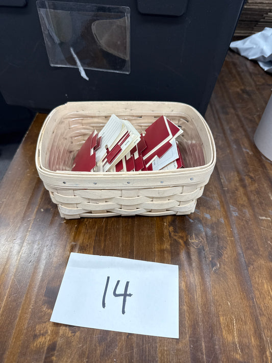 Longaberger address basket with protector and cards