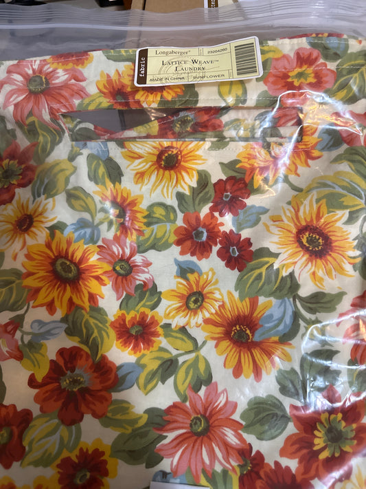 Longaberger lattice weave laundry liner in sunflower.