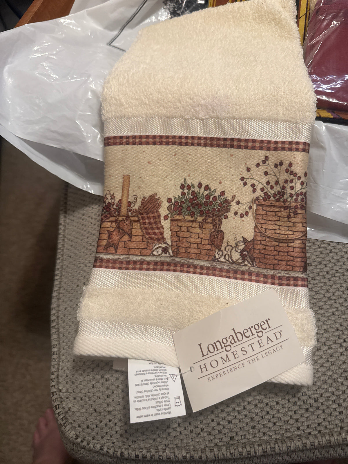 Longaberger hand towel